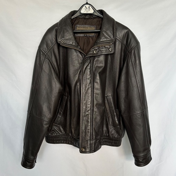 Vintage Members Only Genuine Leather Jacket, Size XL - Picture 1 of 9